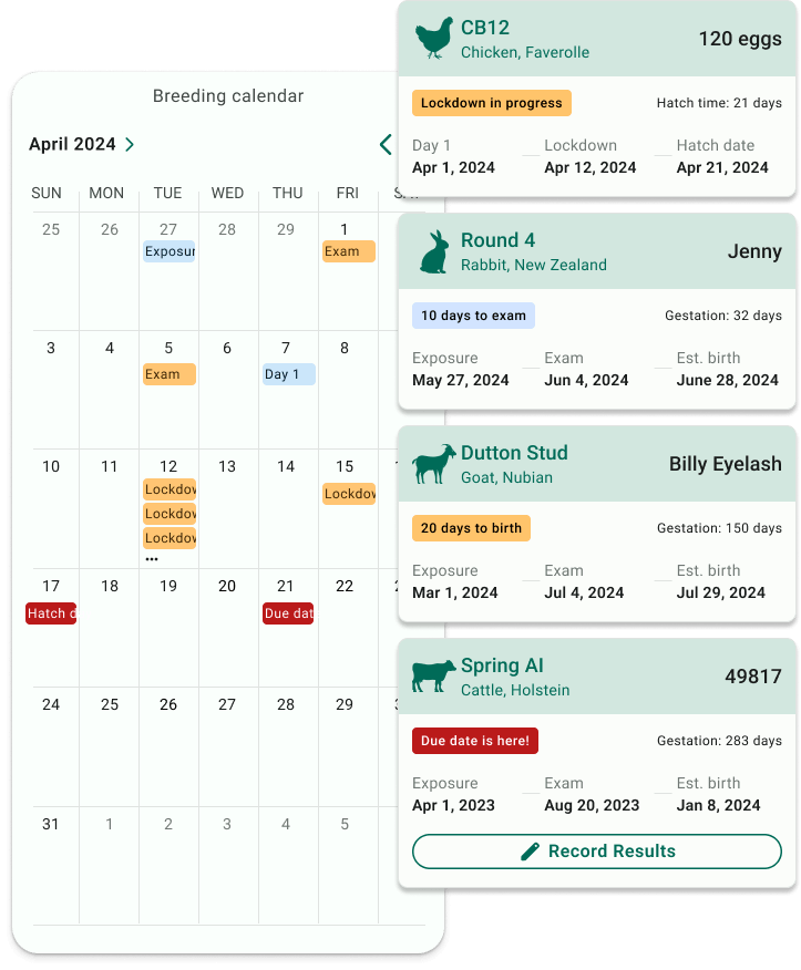FarmKeep livestock breeding screen