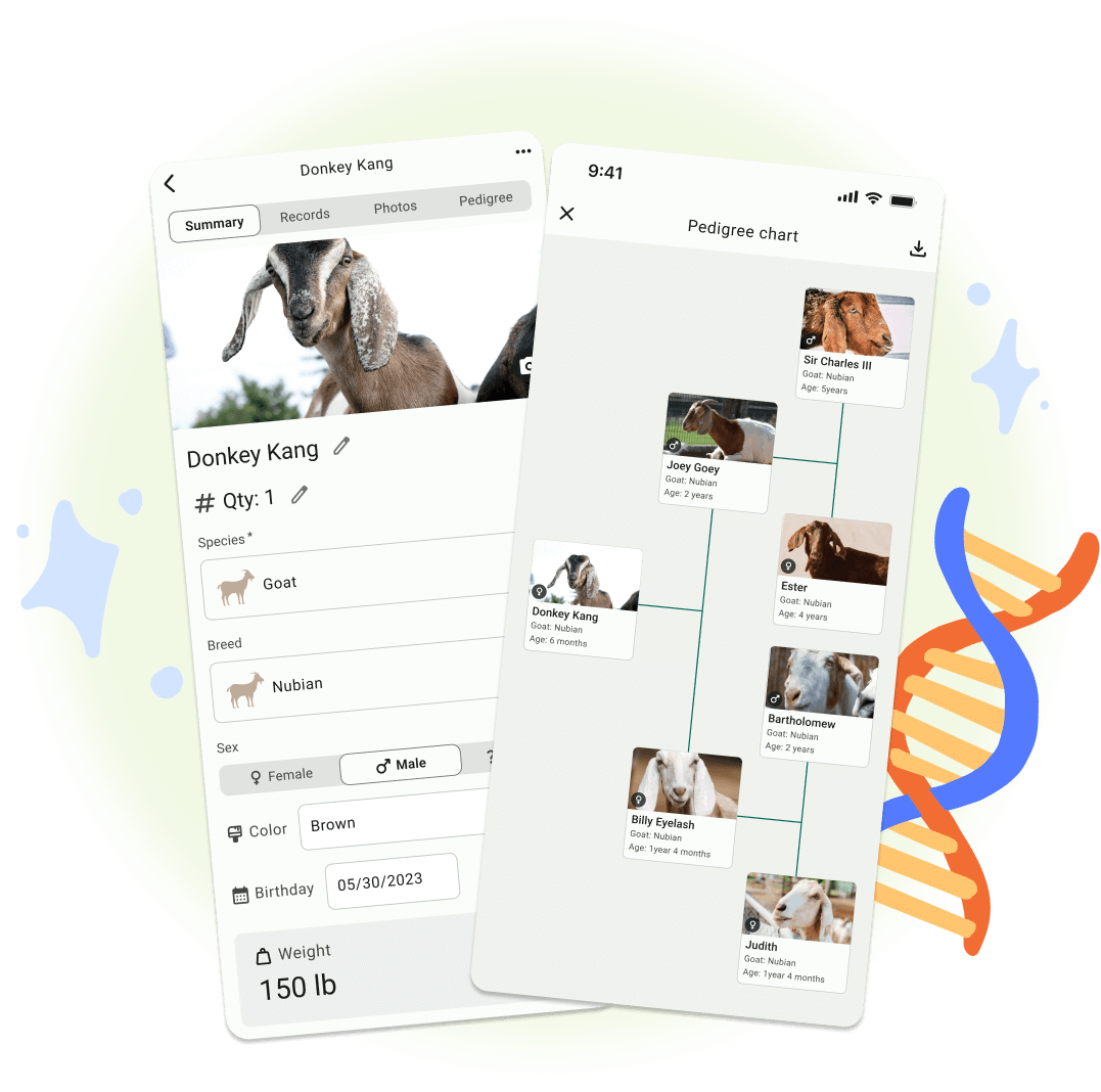 FarmKeep livestock record screen